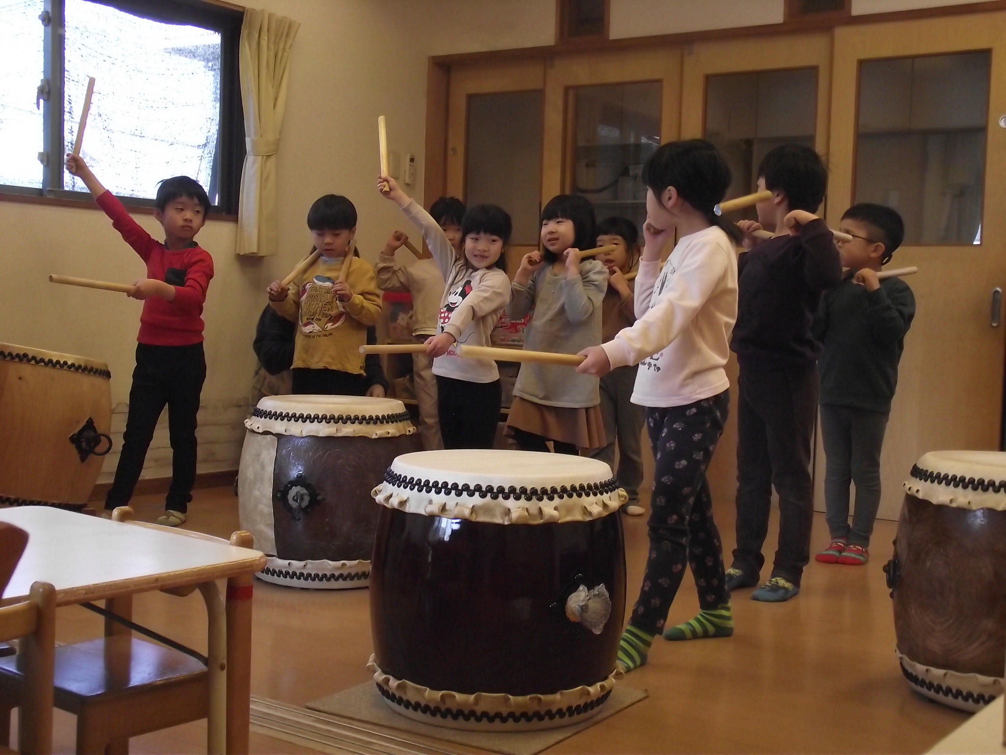 ぶどう組太鼓練習